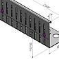 Versandmetall Bande de protection contre les graviers en aluminium, réglable en hauteur Al99,5 hauteur 110-150mm - pliée à 90°