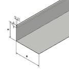 Versandmetall Grindkeringsprofiel Grindprofiel klein dubbele bovenrand roestvrij Staal niet geperforeerd hoogte 40 - 75 mm