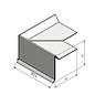 Versandmetall Dakrandprofiel Dakrand Buitenhoek 90° vor plat dak of schuin dak 3X gezet