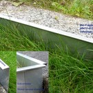 Versandmetall Bordure de pelouse inox robustes Rails de gravier en acier inoxydable 130-200mm de haut, b = 20mm de large