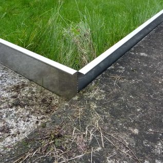 20 Rasenkanten V2A  Edelstahl  14 cm hoch mit starker Bodeneindringkante 