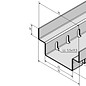 Versandmetall Caniveau de drainage en aluminium, sans grille, largeur d'entrée 90 à 190 mm Drainage linéaire des surfaces