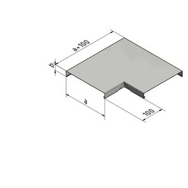 Versandmetall Mauerabdeckung Attikaabdeckung 90° Eckverbinder 1,0 mm