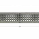 Versandmetall 5er Set Lüftungsgitter Quadratloch100x500x1,5mm Edelstahl Schliff Korn 320