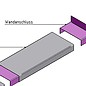 Versandmetall Wandanschlußstück für Mauerabdeckung Attikaabdeckung von Versandmetall Materialstärke 1,0 mm