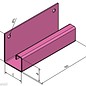 Versandmetall Regenrinne P1 - Verbinder Gerade - aus 1,5mm Edelstahl 1.4301 außen Schliff K320