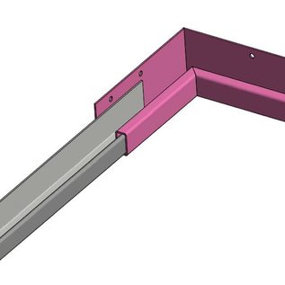 Versandmetall Gouttière P1 - connecteur angle interieur 90° - acier inox surface brossé  en grain 320,