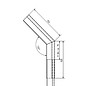 Versandmetall Gouttière P1 - connecteur angle exterieur 135° - acier inox brossé  exteriéur en grain 320,