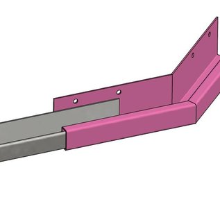 Versandmetall Regenrinne P1 - Außen-Eckverbinder 135° - aus Edelstahl 1.4301 außen Schliff K320