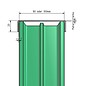 Versandmetall Einfassprofil Glasbaustein U-Profil aus 1,0 mm Edelstahl geeignet für Glasbaustein 80 und 100mm