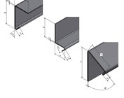 Angle en acier inoxydable avec gardegouttes