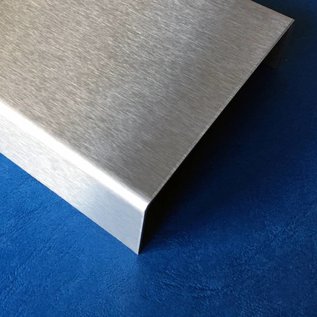 Versandmetall Einfassprofil Glasbaustein U-Profil 2,0 mm Edelstahl geeignet für Glasbaustein 80 und 100mm