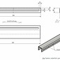 Versandmetall Profil en U, en acier inoxydable, hauteur axbxc= jusqu'à 30x31x30mm,2mm, longueur 360mm, surface brossé en grain 320