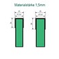 Versandmetall Glasrandprofiel glas voor Borstwering en Balkonhekwerk 8mm tot 21,52mm t = 1,5 mm lengte tot 2500mm