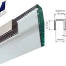 Versandmetall Einfassprofil Glas für Balkon Geländer 10 bis 18mm t=1,5mm Längen bis 2500mm