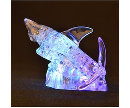 3D Puzzel Haai Kristal met Licht
