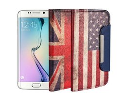Hoesje met Amerikaanse vlag of Engelse vlag voor de Samsung Galaxy S6 Edge