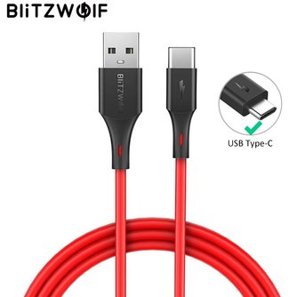 BlitzWolf 3A USB Type-C Snellader Datakabel voor Telefoon
