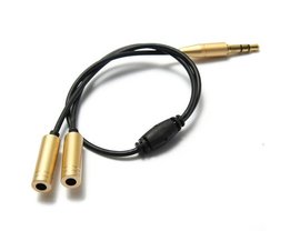 3.5mm Mannelijk naar 2 Vrouwelijke Audio Splitter