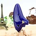 Blauwe Ocarina Fluit van Keramiek met 6 Vingergaten