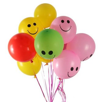 Ballonnen met Smileys 100 Stuks