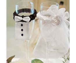 Versiering Bruiloft Voor Glazen