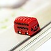 Red Bus Mini Micro Landschaft Dekoration