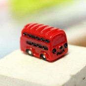 Red Bus Mini Micro Landschaft Dekoration