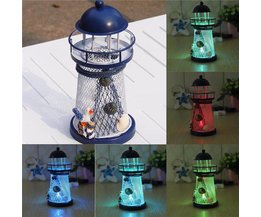 LED-Kerze-Licht-Halter Mit Leuchtturm-Entwurf