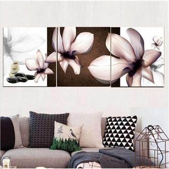 Leinwand-Malerei Lotus 3Items