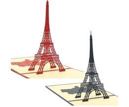 Eiffelturm Pop Up Map 3D Mit Handgemachten