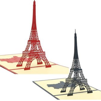 Eiffelturm Pop Up Map 3D Mit Handgemachten