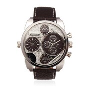 Analog-Uhr Herren-Lederband 4 Zeigt