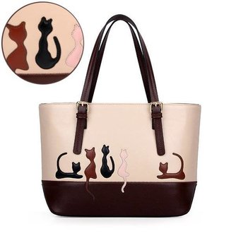 Handtasche Mit Tierdruck-Kaninchen Oder Katze