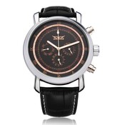 JARAGAR Mechanische Herrenuhr Mit Kunstleder Armband