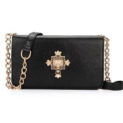 Damen Handtasche Mit Goldkruzifix Und Gurt Damen Handtasche Mit Goldkruzifix Und Gurt