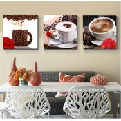 Leinwand-Gemälde Kaffee (3 Stück)