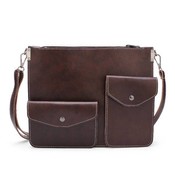 Tough Damen Retro-Umhängetasche Mit Zwei Fronttaschen Tough Damen Retro-Umhängetasche Mit Zwei Fronttaschen