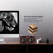 ADDKEY Desktop hoparlor Retro Holz Bluetooth Lautsprecher portatil Sound Daul lautsprecher Boombox Stereo Lautsprecher für Notebook