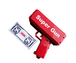 TUKATO Machen Es Regen Geld Gun Rot Bargeld Kanone Super Gun Spielzeug 100 PCS Bills Party-Spiel Im Freien Spaß Mode geschenk Pistole Spielzeug