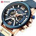 CURREN Casual Sport Uhren für Männer Blau TopLuxus Military Leder Armbanduhr Mann Uhr Mode Chronograph Armbanduhr