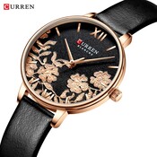 CURREN Leder Frauen Uhren 2019 Schöne EinzigartigeZifferblatt Quarz Armbanduhr Uhr Weibliche Mode Kleid Uhr Montre femme