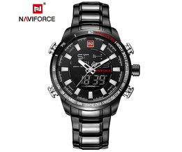 NAVIFORCE LuxusMänner Military Sport Uhren herren Digital Quarz Uhr Voller Stahl Wasserdichte Armbanduhr relogio masculino