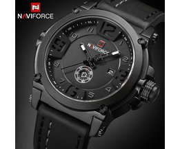 NAVIFORCE Top LuxusMänner Sport Military Quarzuhr Mann Analog Datum Uhr Lederband Armbanduhr Relogio Masculino NAVIFORCE Top LuxusMänner Sport Military Quarzuhr Mann Analog Datum Uhr Lederband Armbanduhr Relogio Masculino