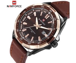 NAVIFORCE Herren Uhren Top LuxusMode Sport Uhren Männer Wasserdichte Quarzuhr Männlichen Armee Militär Leder Armbanduhr
