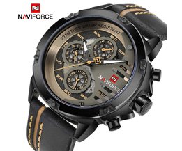 NAVIFORCE Herren Uhren Top Brand Luxus Wasserdichte 24 stunde Datum Quarzuhr Mann Leder Sport Armbanduhr Männer Wasserdichte Uhr