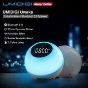UMIDIGI Uwake Drahtlose Bluetooth Lautsprecher Tragbare LED Lautsprecher Berührt Lampe Stereo Musik Surround Outdoor Lautsprecher Alarm Uhr