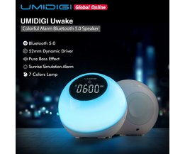 UMIDIGI Uwake Drahtlose Bluetooth Lautsprecher Tragbare LED Lautsprecher Berührt Lampe Stereo Musik Surround Outdoor Lautsprecher Alarm Uhr