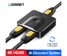 Ugreen HDMI Splitter 4K HDMI Schalter Bi-Richtung 1x2/2x1 Adapter HDMI Switcher 2 in 1 heraus für PS4/3 TV Box HDMI Schalter