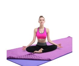 Nicht Slip Baumwolle Yoga Matte Teppich Pflaume Gepunktete Harz Handtuch Decke Schweiß Absorbieren Handtuch für Sport Fitness Übung Pilates Lieferungen